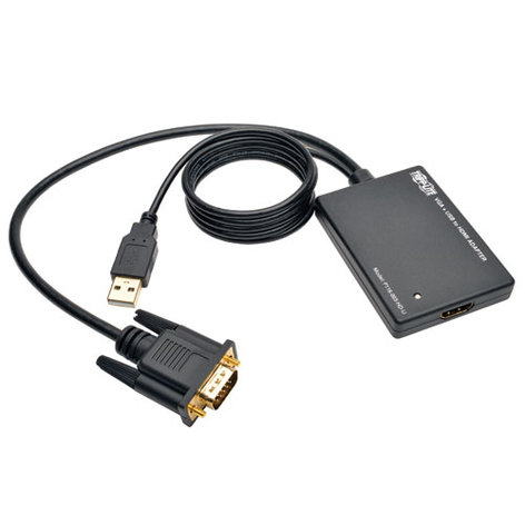 Tripp Lite P116-003-HD-U Component VGA -HDMI Converter Adapter with USB Audio Power 1080p P116-003-HD-U