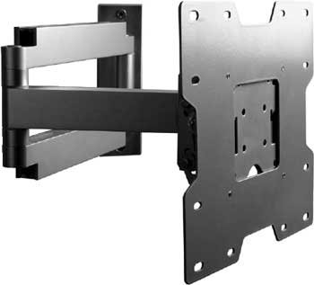 Peerless SA740P Articulating Wall Arm for 22" - 37" LCD Screens, VESA 75/100/100x200/200x200, Black (silver shown) SA740P