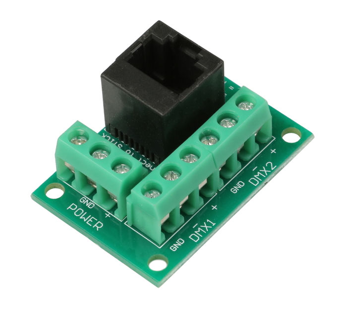 Blizzard Lighting RJ2BLOCK-RJ45 Power+DMX Connector Block Converter RJ2BLOCK-RJ45