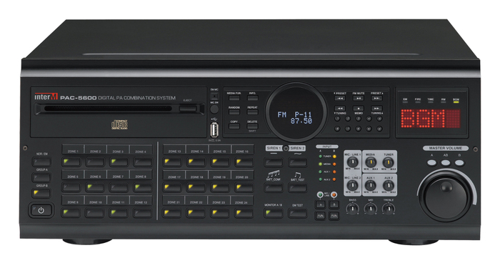 Inter-M Americas Inc PAC-5600 Multi-Zone All-In-One 2 Bus Mixer Amplifier PAC-5600
