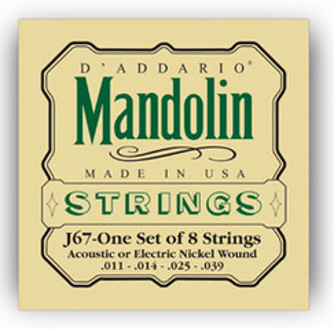 D`Addario J67 Medium Nickel Mandolin Strings J67