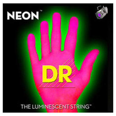 DR Strings NPE7-10 .010-.056 Medium 7-String Electric Guitar Strings in Hi-Def Pink NPE7-10