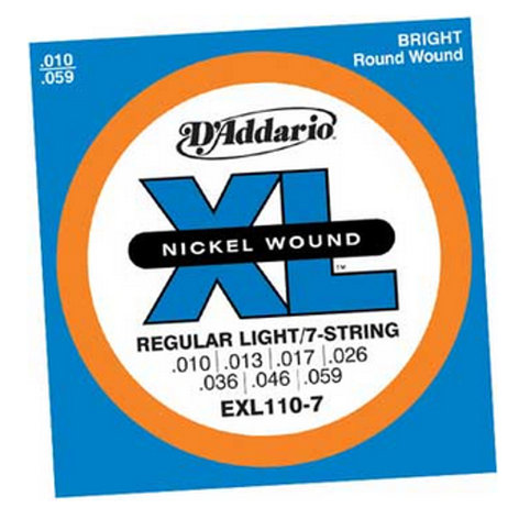 D`Addario EXL110-7 .010-.056" XL 7-String Electric Guitar Strings
