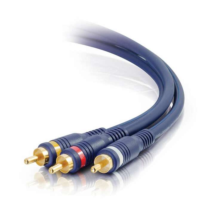 Cables To Go Velocity RCA Audio/Video Cable 25 ft RCA Cable with Composite Video Male and Stereo Audio Male Connectors 29108