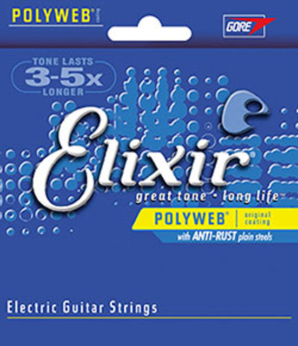 Elixir Strings 12050 Light Electric Guitar Strings with POLYWEB Coating 12050-ELIXIR