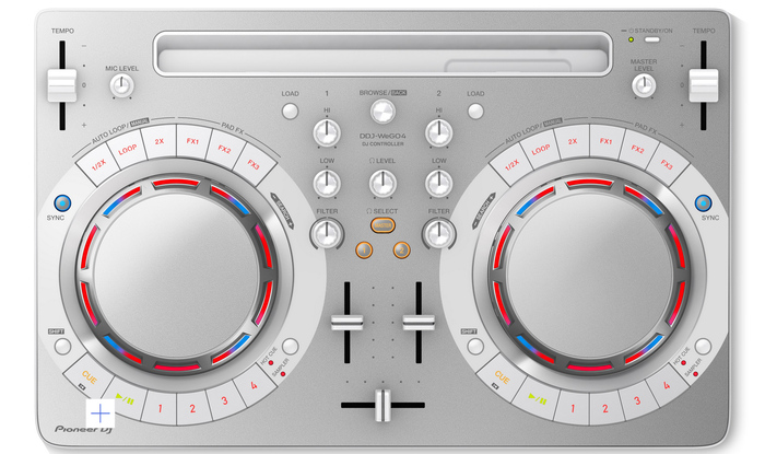 Pioneer DDJ-WEGO4-W Portable DJ Controller - iOS Compatible, White DDJ-WEGO4-W