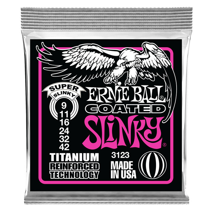 Ernie Ball P03123 Super Slinky RPS Titanium Coated Electric Guitar Strings P03123
