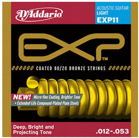D`Addario EXP11 Light Electric Guitar Strings with EXP Coating EXP11