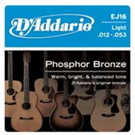D`Addario EJ16 Light Phosphor Bronze Acoustic Guitar Strings EJ16