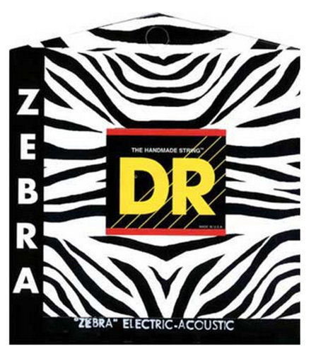 DR Strings ZAE-13 Medium-Heavy ZEBRA Nickel-Plated Steel/RARE Phosphor Bronze Acoustic/Electric Guitar Strings