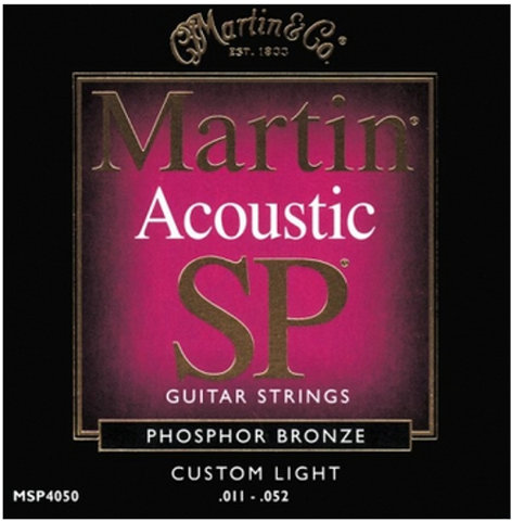Martin Strings MSP4050 Custom Light Martin SP Phosphor Bronze Acoustic Guitar Strings