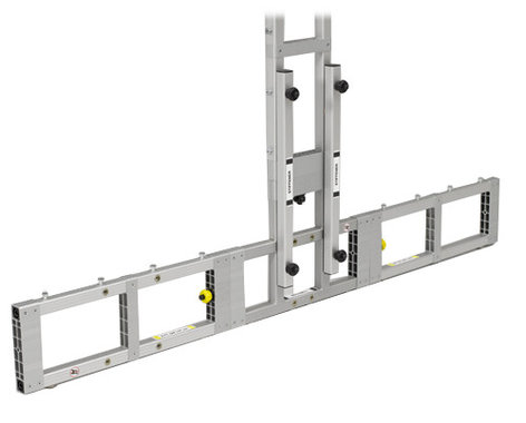 Draper Shade and Screen StageScreen Leg Kit A, model 383781 in Silver, 170.25" x 68.5" 383781