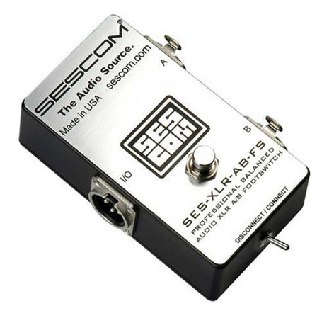 Sescom SES-XLR-AB-FS Balanced XLR A/B Passive Foot Switch With Disconnect/Mute