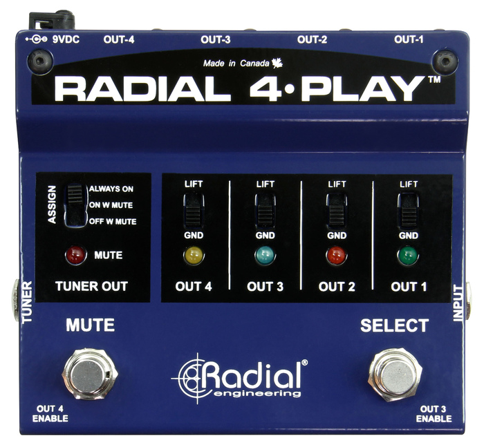 Radial Engineering 4-Play Multi-channel instrument DI 4-PLAY