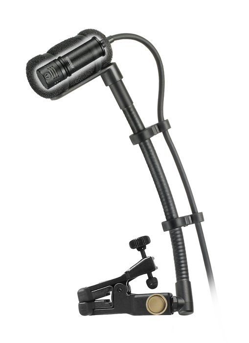 Audio-Technica ATM350U Cardioid Condenser Instrument Microphone with Universal Clip-On Mounting System, 5" Gooseneck ATM350U