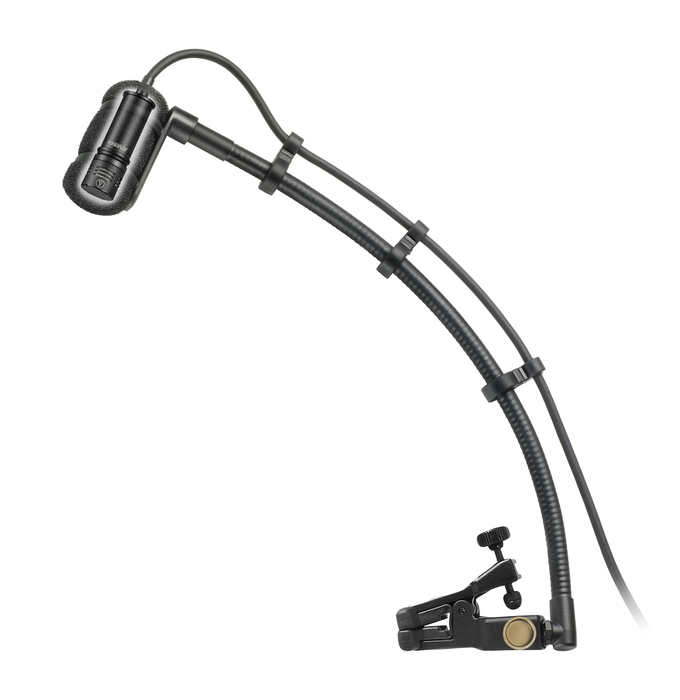 Audio-Technica ATM350UL Cardioid Condenser Instrument Microphone with Universal Clip-on Mounting System, 9" Gooseneck ATM350UL