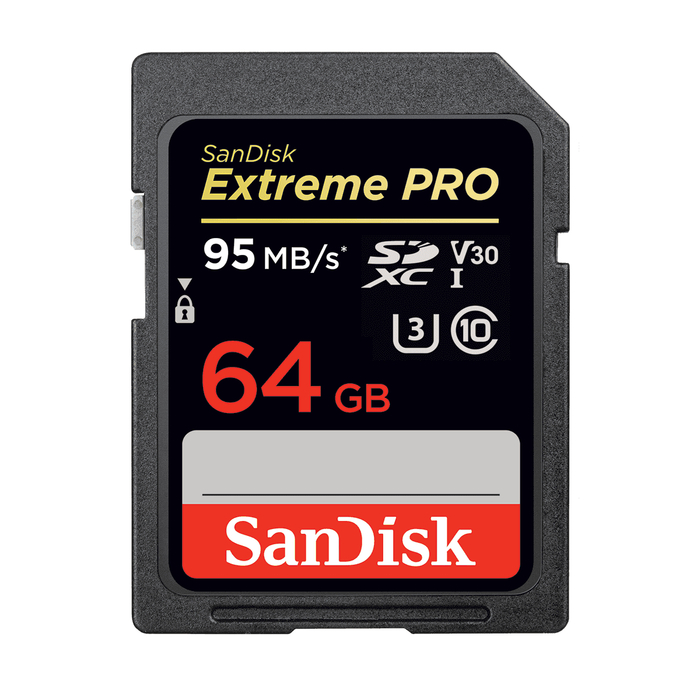 SanDisk Extreme Pro SD UHS-I Card 64GB SDHC/SDXC Memory Card SDSDXXG064GANCIN
