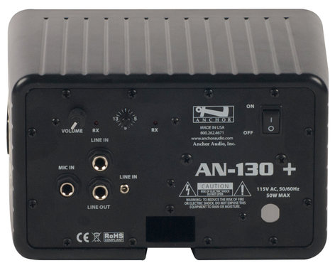 Anchor AN-130F1RCBK+ Black Speaker Monitor with One Wireless Receiver and Remote Control AN-130F1RCBK+