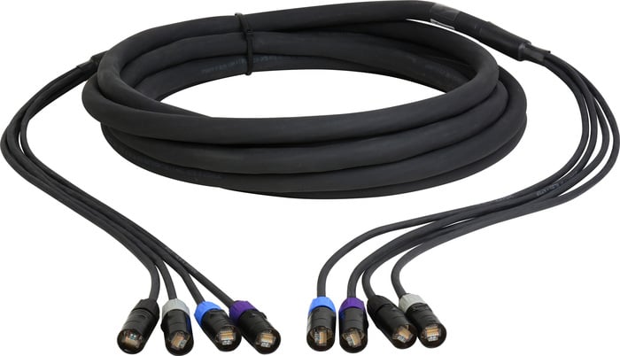 Laird Digital Cinema CES-EC8-328 328 Ft 4-Channel Tactical CAT5e Ethernet Snake With Neutrik Ethercon Connectors