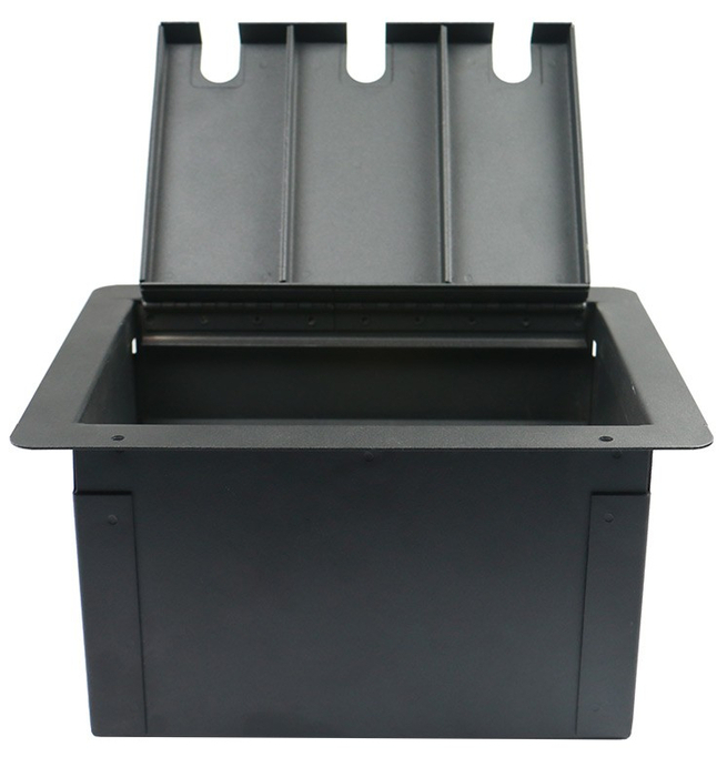 Elite Core Audio FBL12+AC Recessed Floor Box with 12 XLRF + Duplex AC with Back Box FBL12+AC