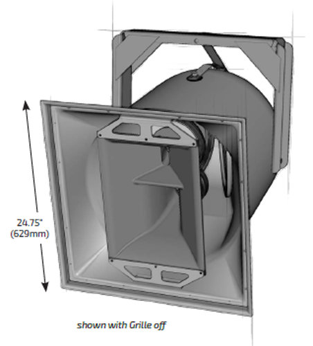 Biamp R2-66MAX Dual 12" 3-Way Full-Range Speaker With 60x60 Dispersion