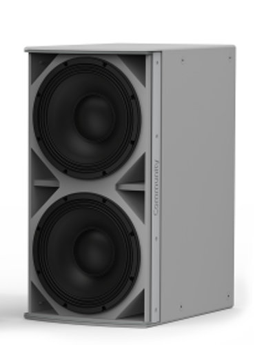 Community IS6-212WR Medium Power Dual 12-Inch Subwoofer Weather-Resistant Grey IS6-212WR