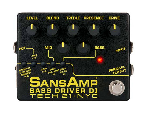 Tech 21 SansAmp Version 2 Bass Driver DI Pedal BSDR-V2-SANSAMP