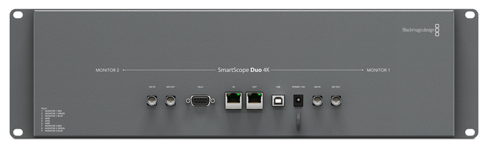 Blackmagic Design SmartScope Duo 4K 2 Rack-Mounted Dual 6G-SDI Monitors