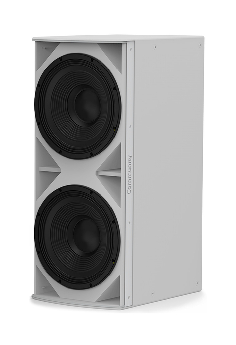 Biamp IS6-215W Dual 15" Passive Subwoofer 1400W, White