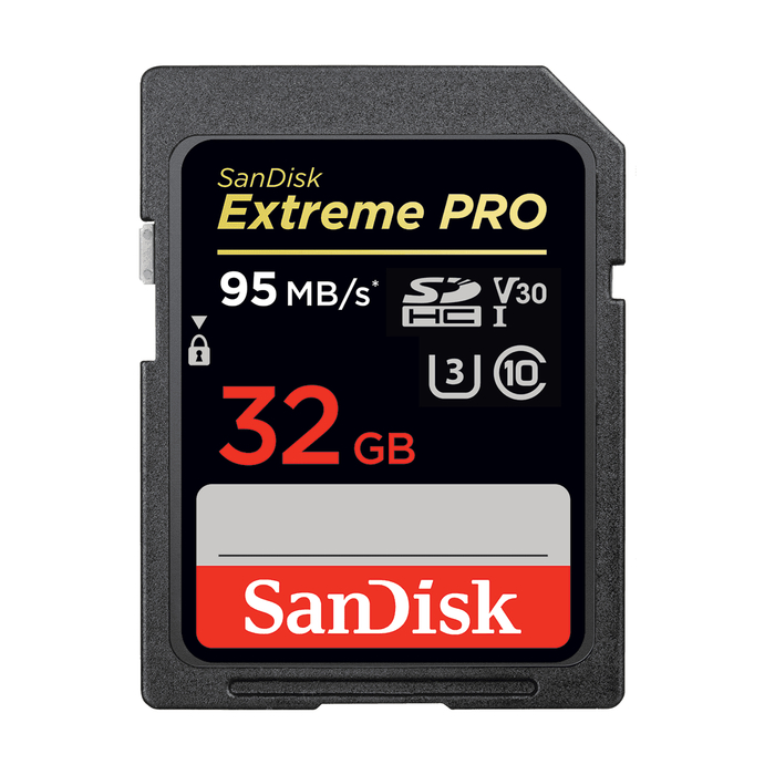 SanDisk Extreme PRO SDHC 32GB UHS-I Memory Card SDSDXXG032GANCIN