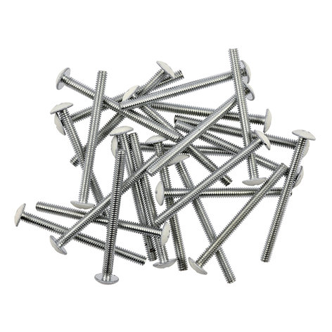 Quam KIT#91 #8-32 2" Truss Head Phillips Zinc Screws, 24 Pack White Heads