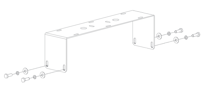 Community VLF-Y208W Yoke-Type Mounting Bracket in White VLF-Y208W
