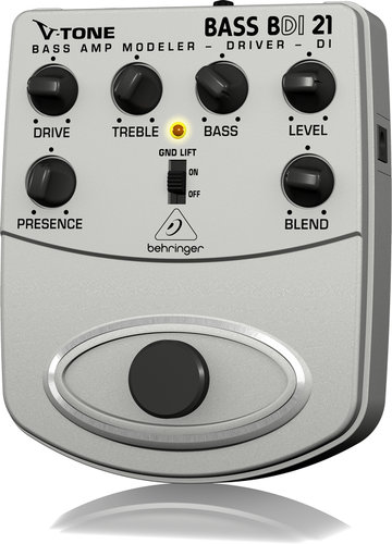 Behringer BDI21-V-TONE BASS Stomp Box, Bass Guitar/DI BDI21