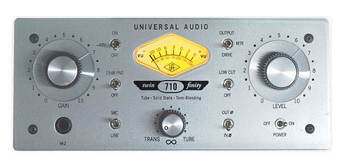 Universal Audio 710 Twin-Finity 1-Channel Hybrid Tube / Solid State Microphone Preamp