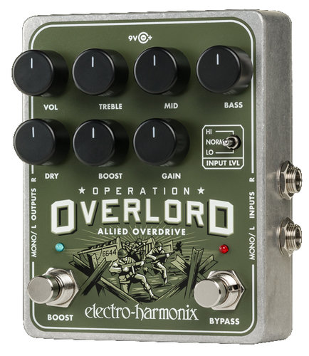 Electro-Harmonix OPERATION-OVERLOAD Operation Overlord Overdrive Pedal With PSU Included