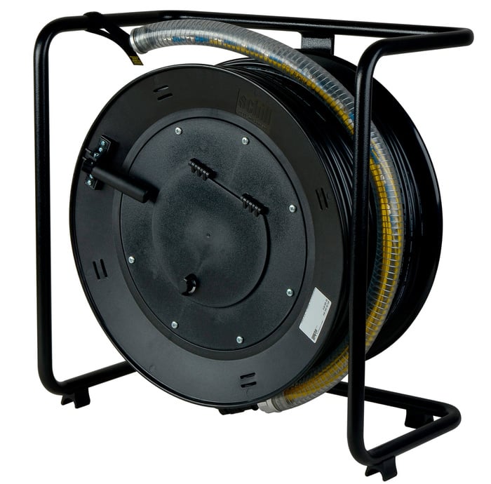 Camplex 12-Channel Fiber Optic Tactical Snake on Reel 500 ft Fiber Optic Snake with ST Single Mode Connectors HF-TRP12ST-0500