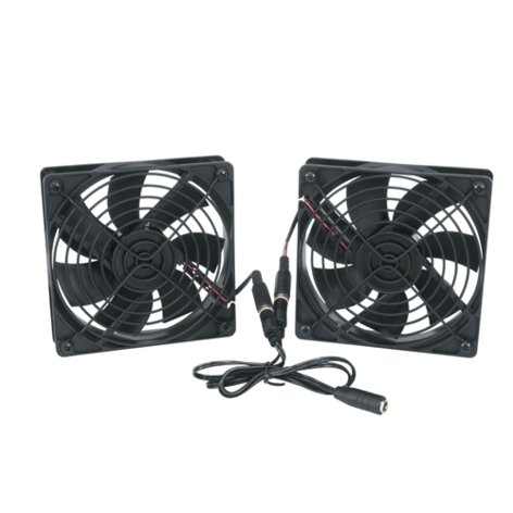 Middle Atlantic Products FAN2-DC-FC DC Fan Kit with (2) 69 CFM 4.5" Fans, Thermo Controller FAN2-DC-FC