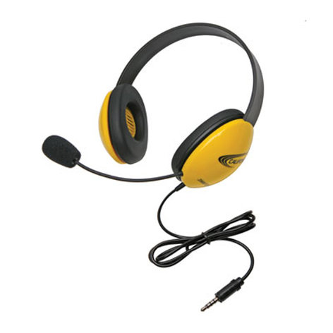 Califone 2800-YLT Yellow Listening First Stereo Headset With To Go Plug