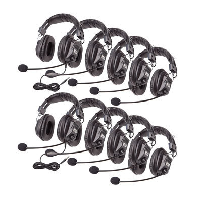 Califone 3068AV-10L Classroom 10-Pack Of Switchable Stereo/Mono Headphones