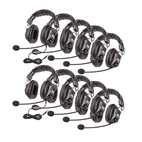 Califone 3068MT-10L Switchable Stereo Headsets, 10 Units