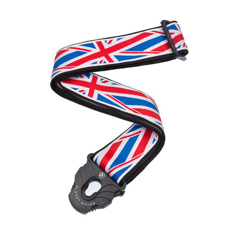 Planet Waves 50PLA11 Planet Lock Guitar Strap with Union Jack Flag Pattern 50PLA11