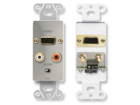 Radio Design Labs DS-AVM4 Audio/Video Monitor Jack Panel, DB15, Phono, Mini DS-AVM4