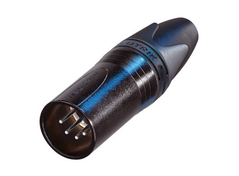 Neutrik NC5MXX-BAG 5-Pin XX Series Male XLR Connector with Black Metal Housing, Silver Contacts NC5MXX-BAG