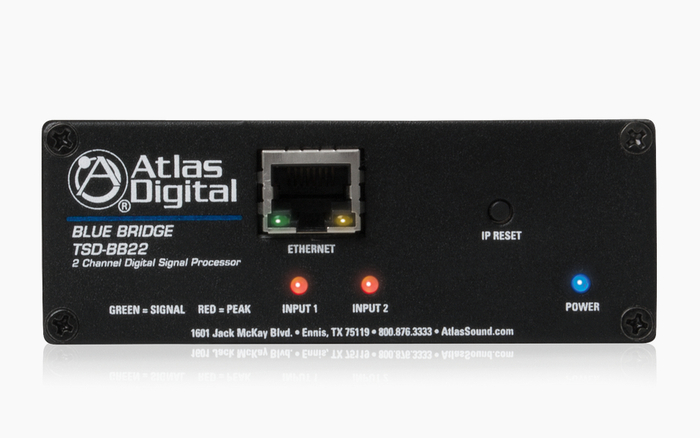 Atlas Sound TSD-BB22 BlueBridge® 2 Input x 2 Output DSP Audio Processor TSD-BB22