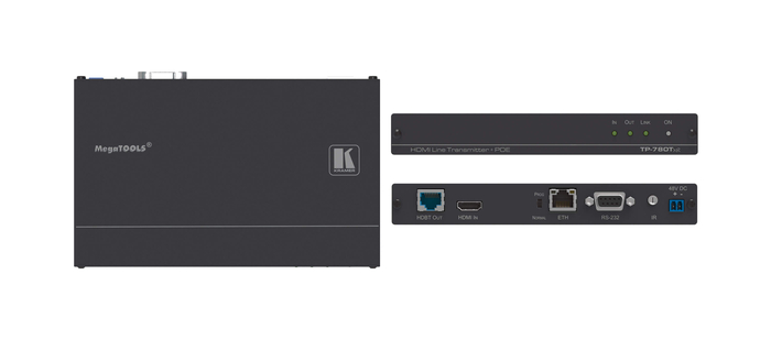 Kramer TP-780TXR 4K UHD HDMI HDBaseT Transmitter with POE - Extended Range TP-780TXR