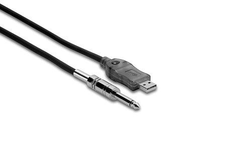 Hosa USQ-110 TRACKLINK 1/4" TS Audio to Type-A USB Cable, 10ft USQ110