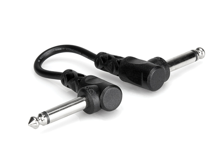 Hosa CFS112 Guitar Patch Cable, Molded Right-angle to Same, 1 ft CFS112