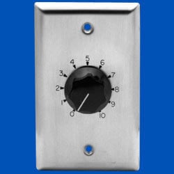 Atlas Sound AT100-PA Deluxe Priority, Plate Mounted 100W Attenuator W/Priority Relay, 3dB Steps AT100-PA