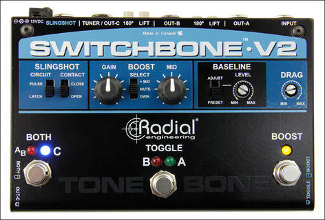 Radial Engineering Switchbone V2 ABY/C Amp Selector and Booster SWITCHBONE-V2
