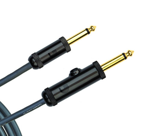 D`Addario PW-AGRA-20 Instrument Cable, Circuit Breaker, Right-Angle 1/4", 20 Ft